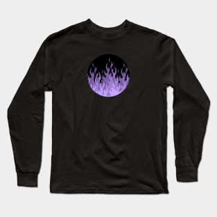 Just Purple Flames Long Sleeve T-Shirt